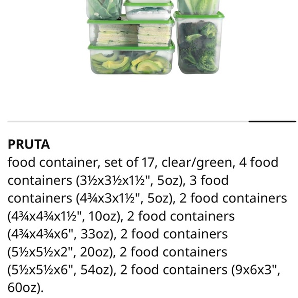 IKEA Food container, set of 17, clear/green - Picture 10 of 10
